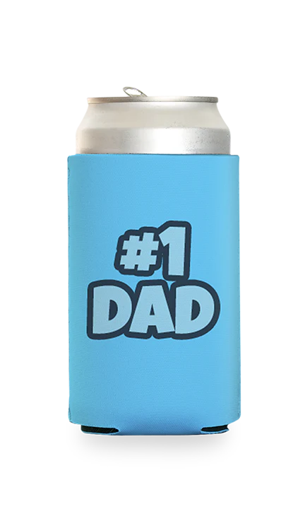 #1 Dad Predesigned Can Cooler