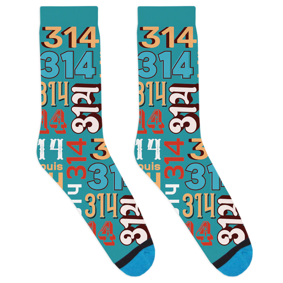 314 Area Code Socks - Image 2