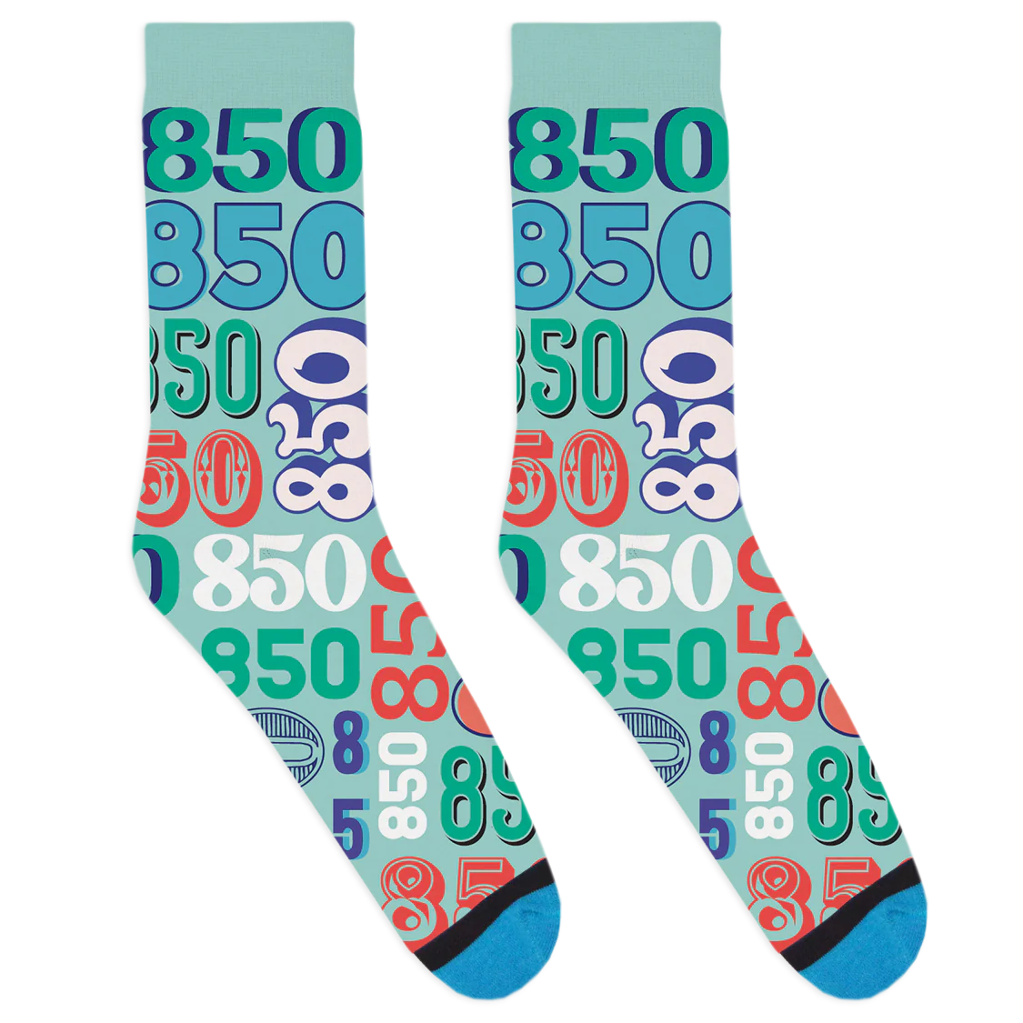 850 Area Code Socks