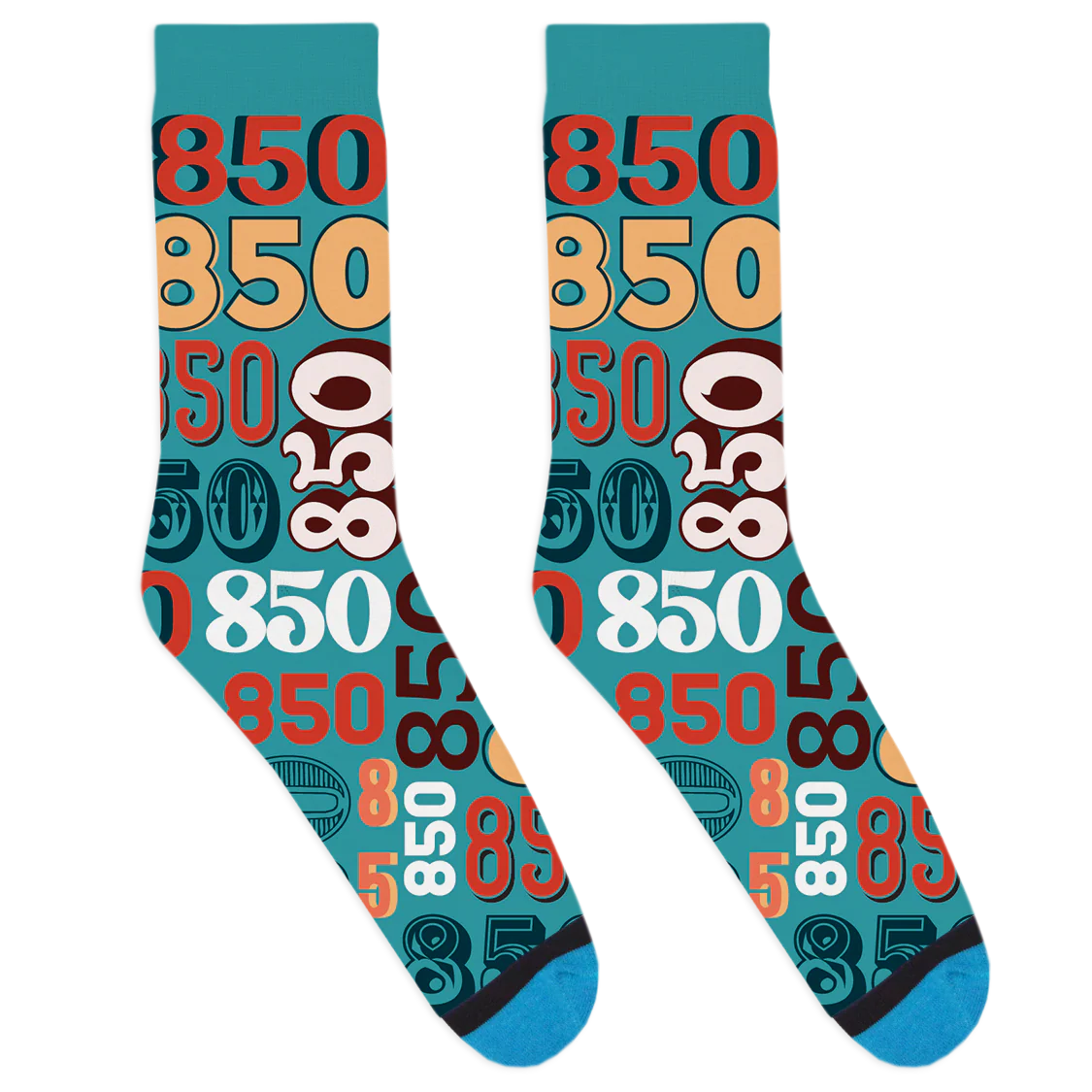 850 Area Code Socks - Image 2