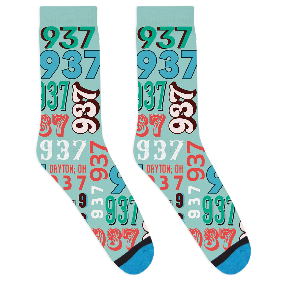 937 Area Code Socks