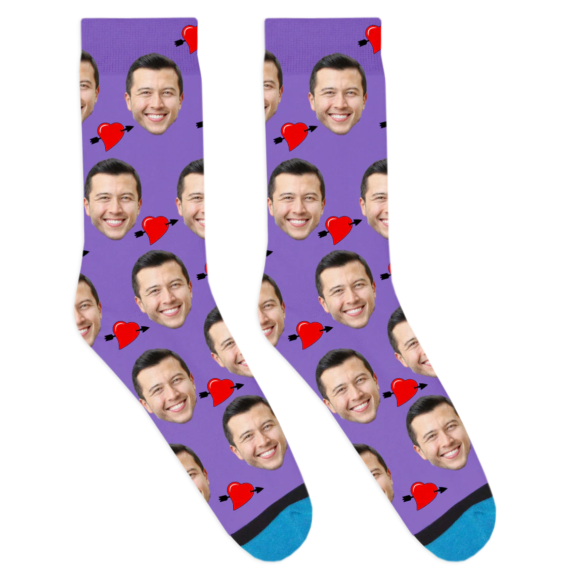 Custom Arrow Heart Socks - Image 8