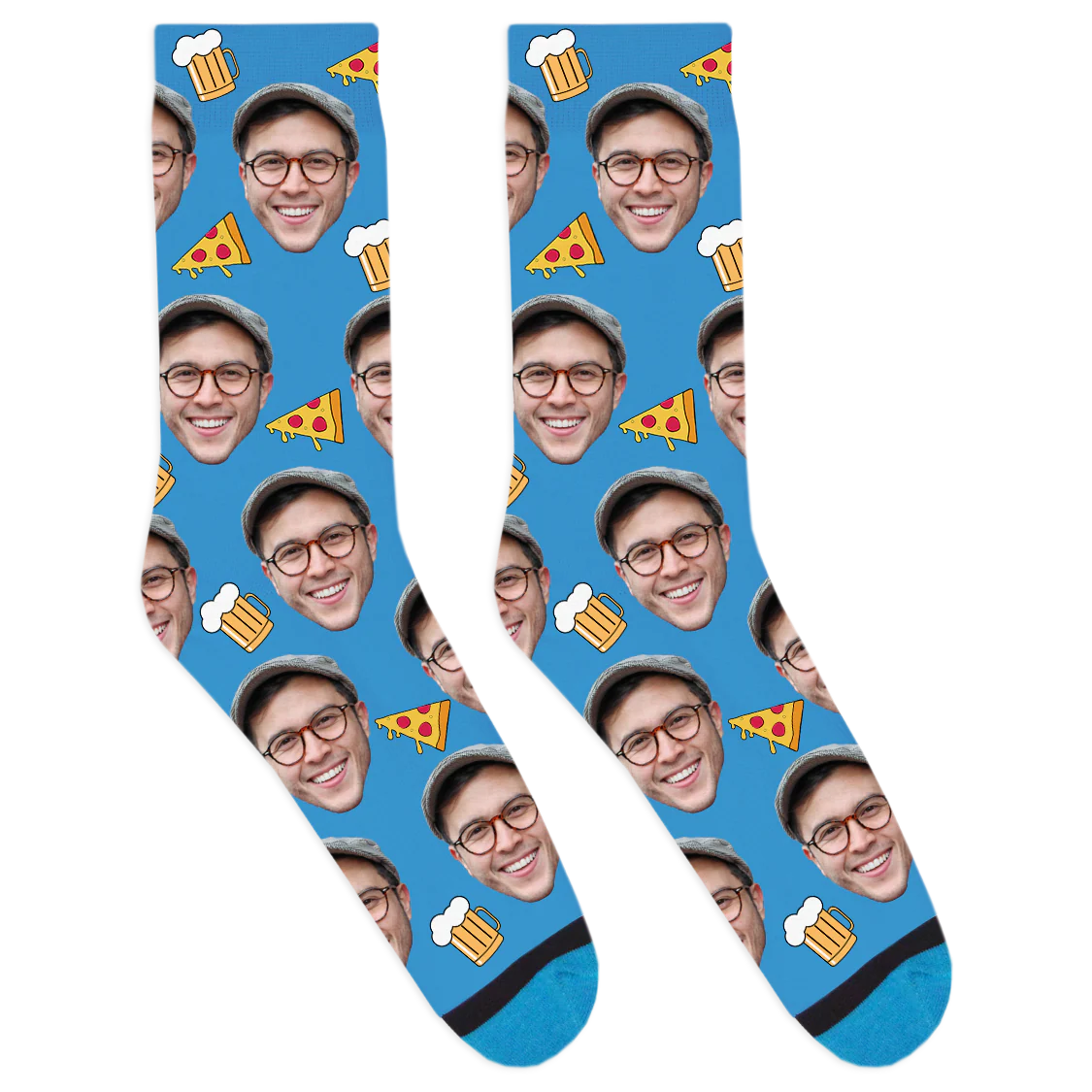 Custom Beer and Pizza Socks - Image 3