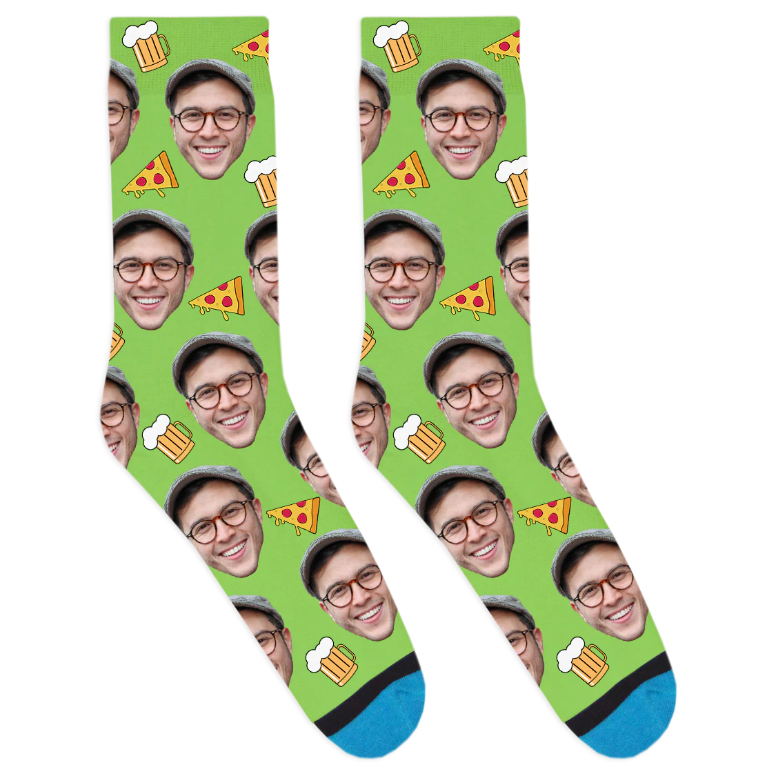 Custom Beer and Pizza Socks - Image 4