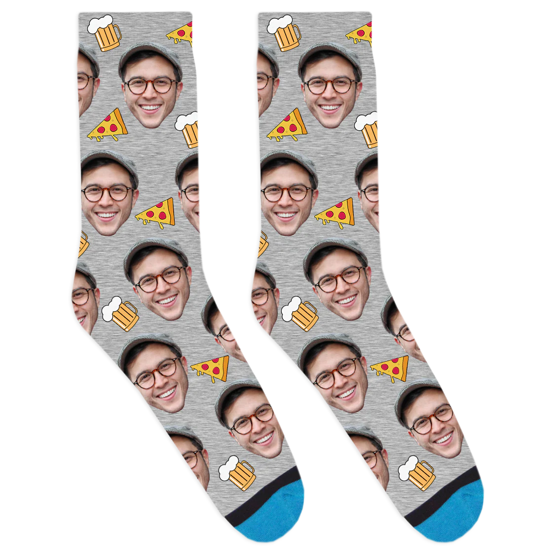 Custom Beer and Pizza Socks - Image 5