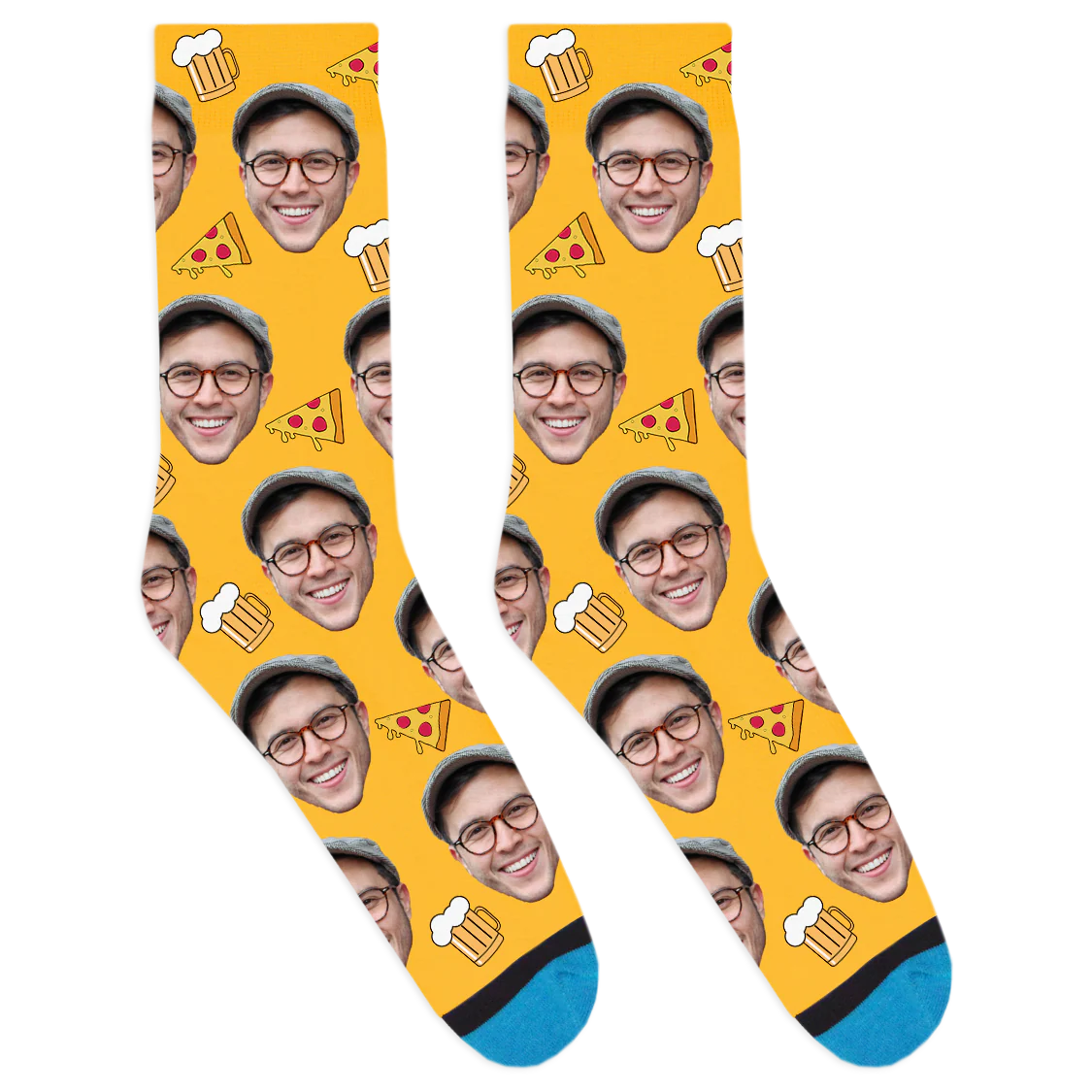 Custom Beer and Pizza Socks - Image 6