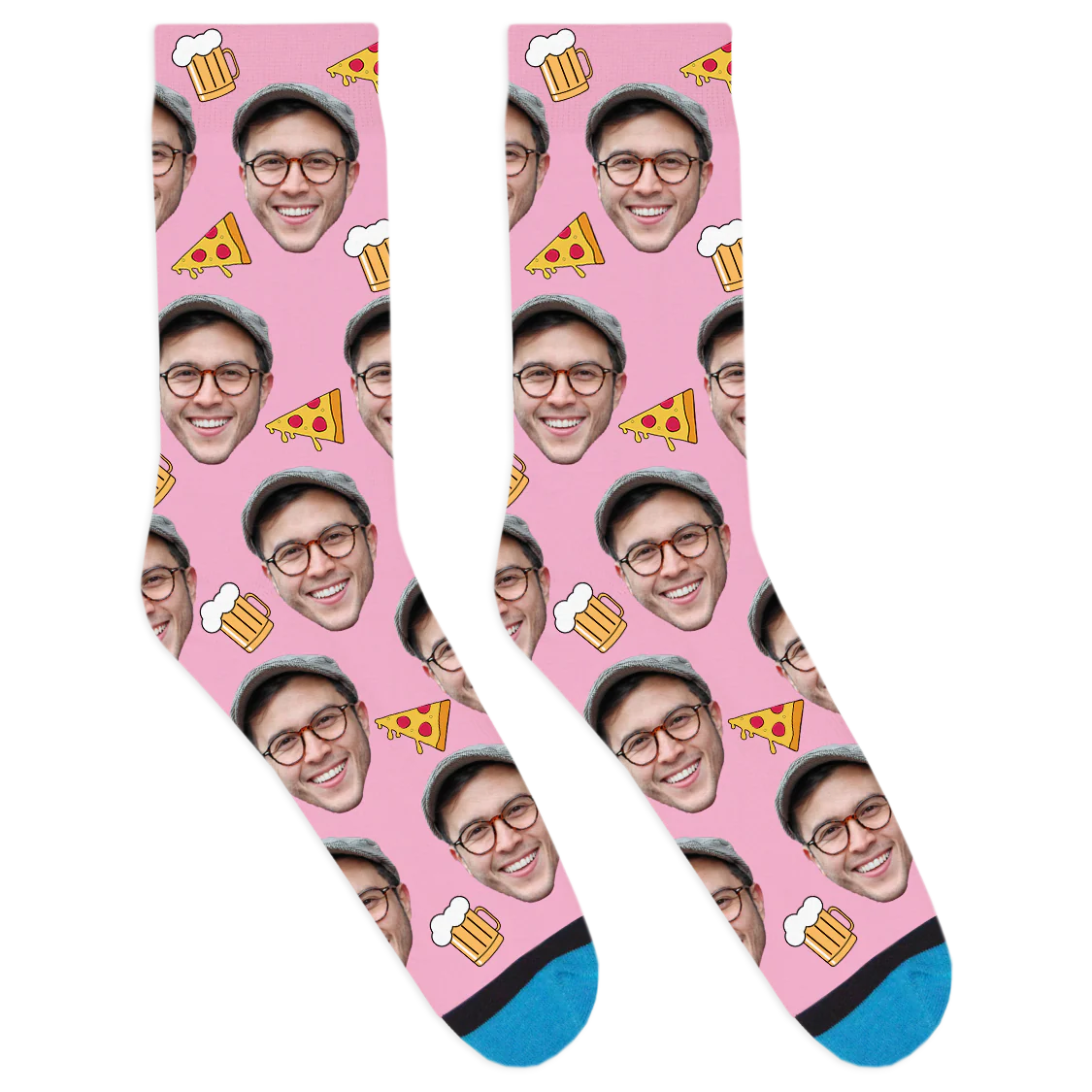 Custom Beer and Pizza Socks - Image 7
