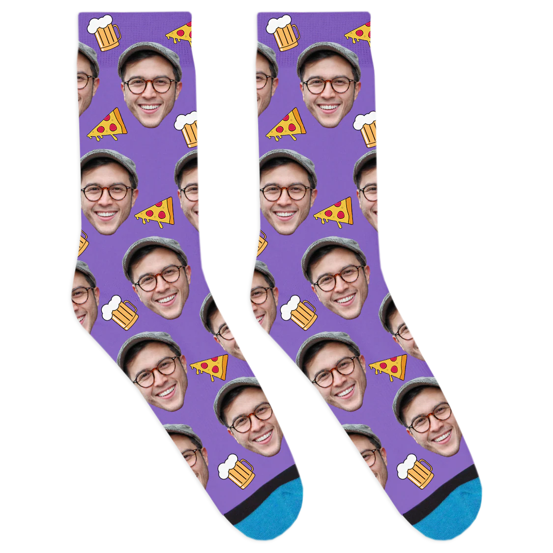 Custom Beer and Pizza Socks - Image 8
