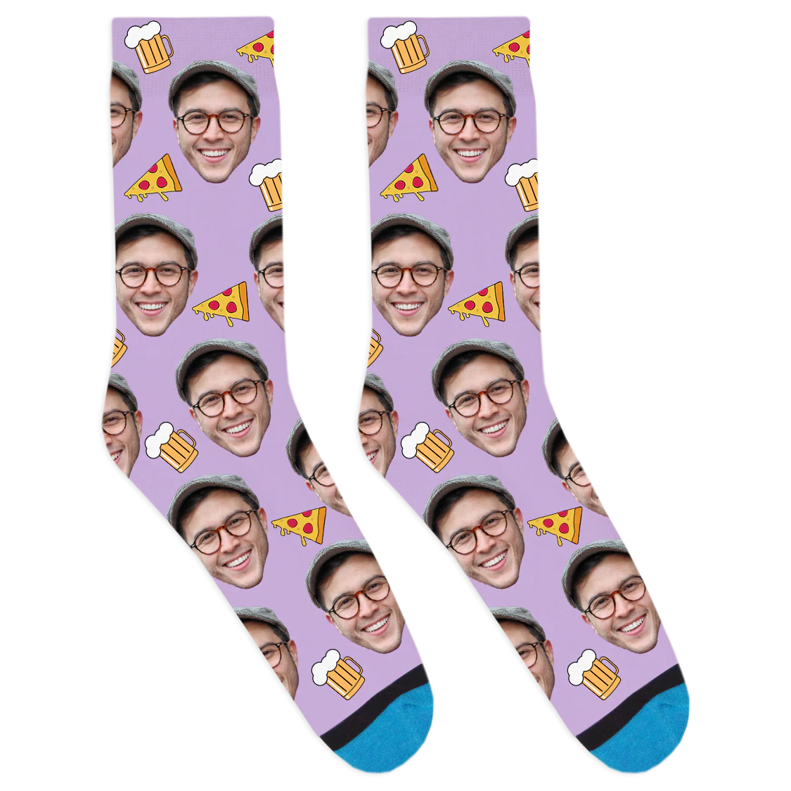 Custom Beer and Pizza Socks - Image 9