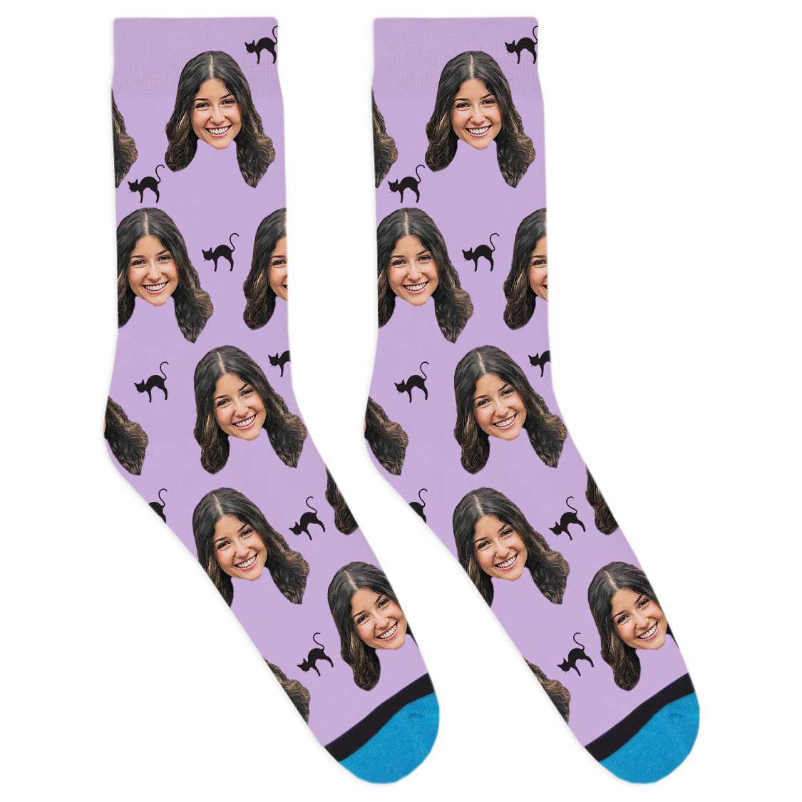 Custom Black Cat Socks - Image 6