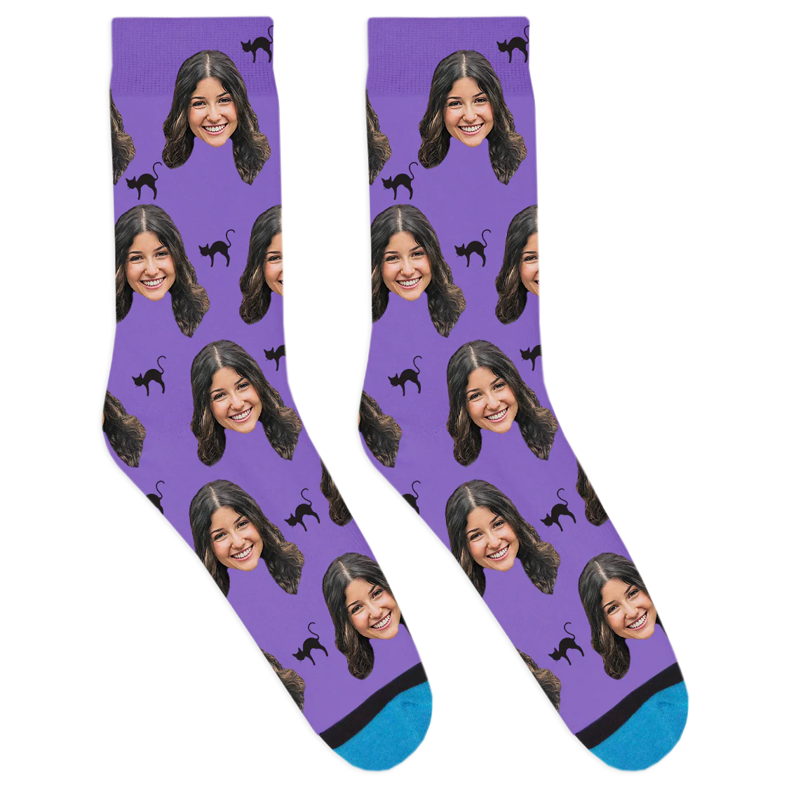 Custom Black Cat Socks - Image 8