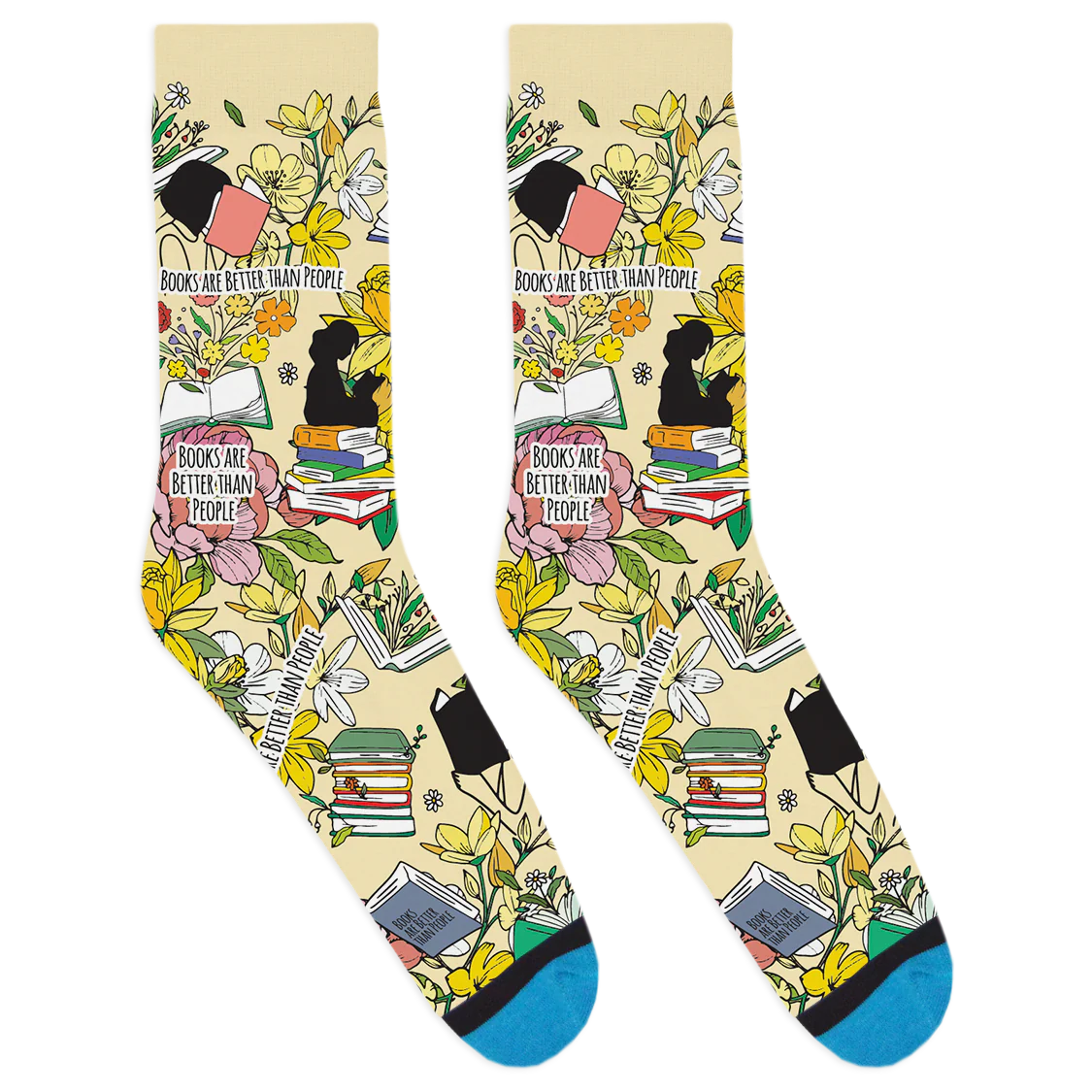 Books Are Better Than People Socks