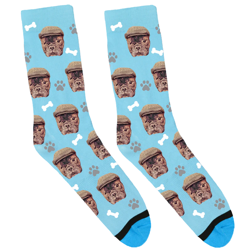 Bowie the Blind Deaf Frenchie Socks