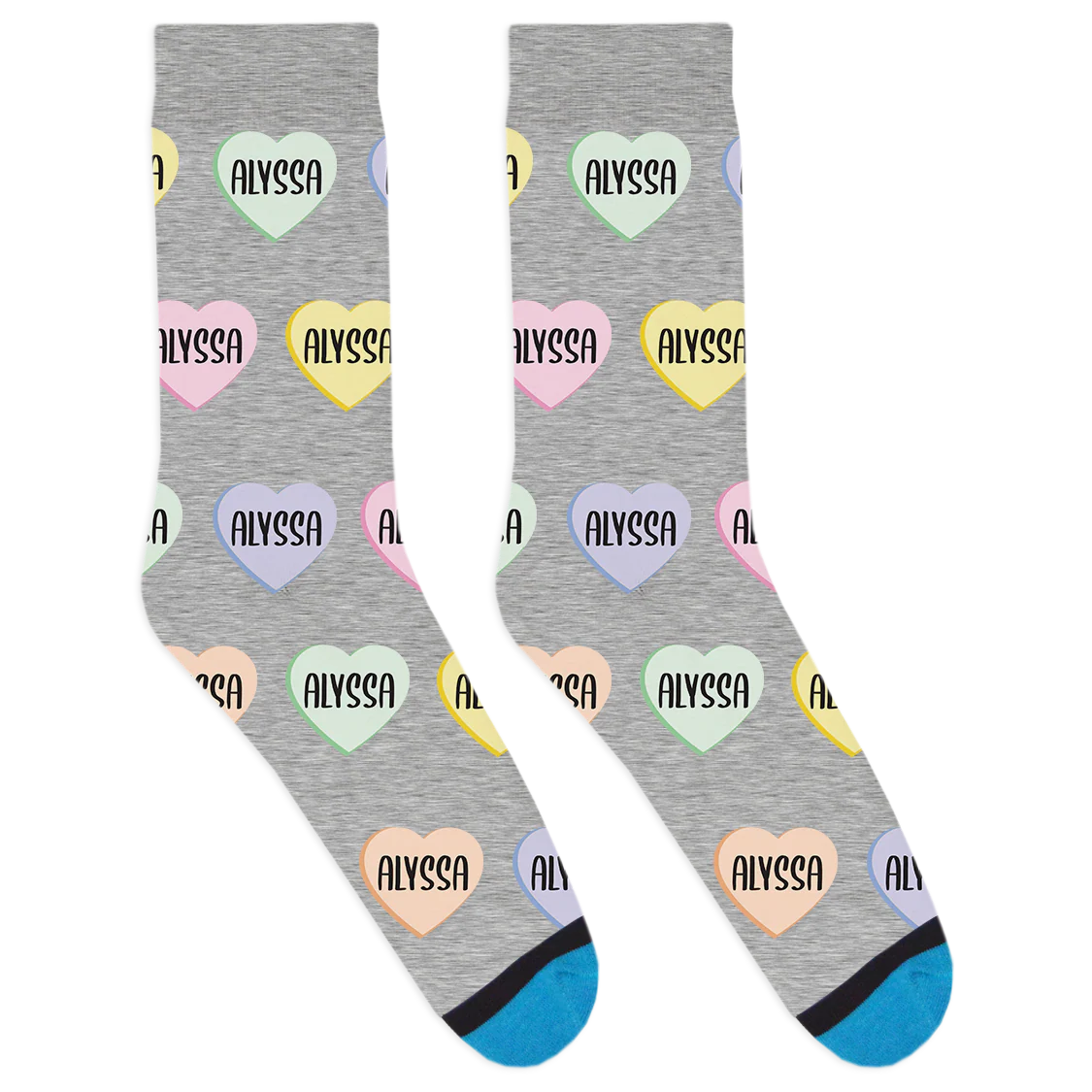 Custom Candy Heart Name Socks - Image 4