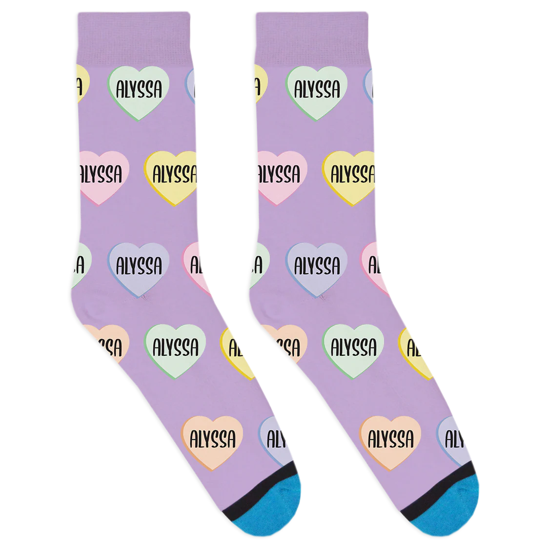 Custom Candy Heart Name Socks - Image 5