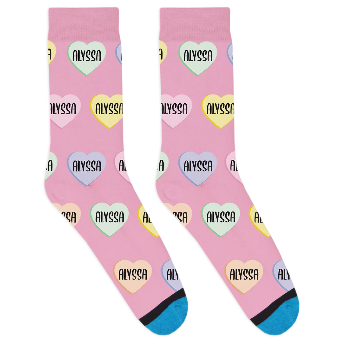 Custom Candy Heart Name Socks - Image 7