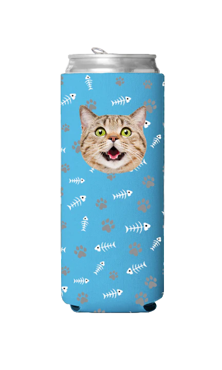 Custom Cat Pattern Can Cooler - Image 3