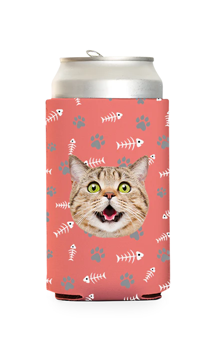 Custom Cat Pattern Can Cooler - Image 5