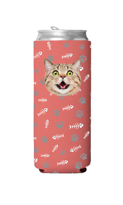 Custom Cat Pattern Can Cooler - Image 6