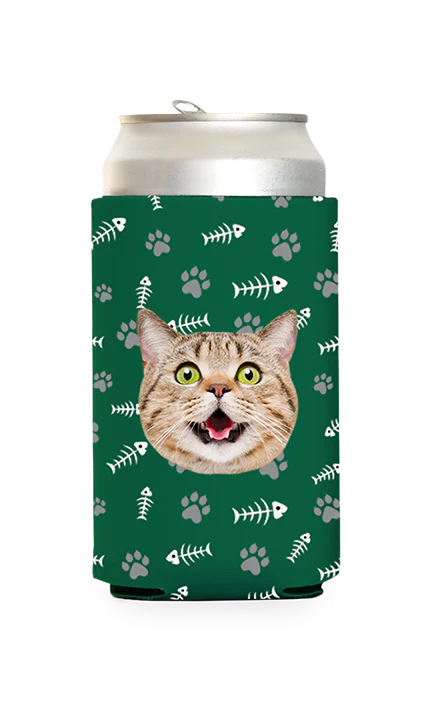 Custom Cat Pattern Can Cooler - Image 7