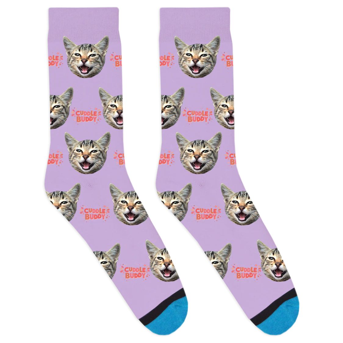 Custom Cuddle Buddy Pink Socks - Image 6