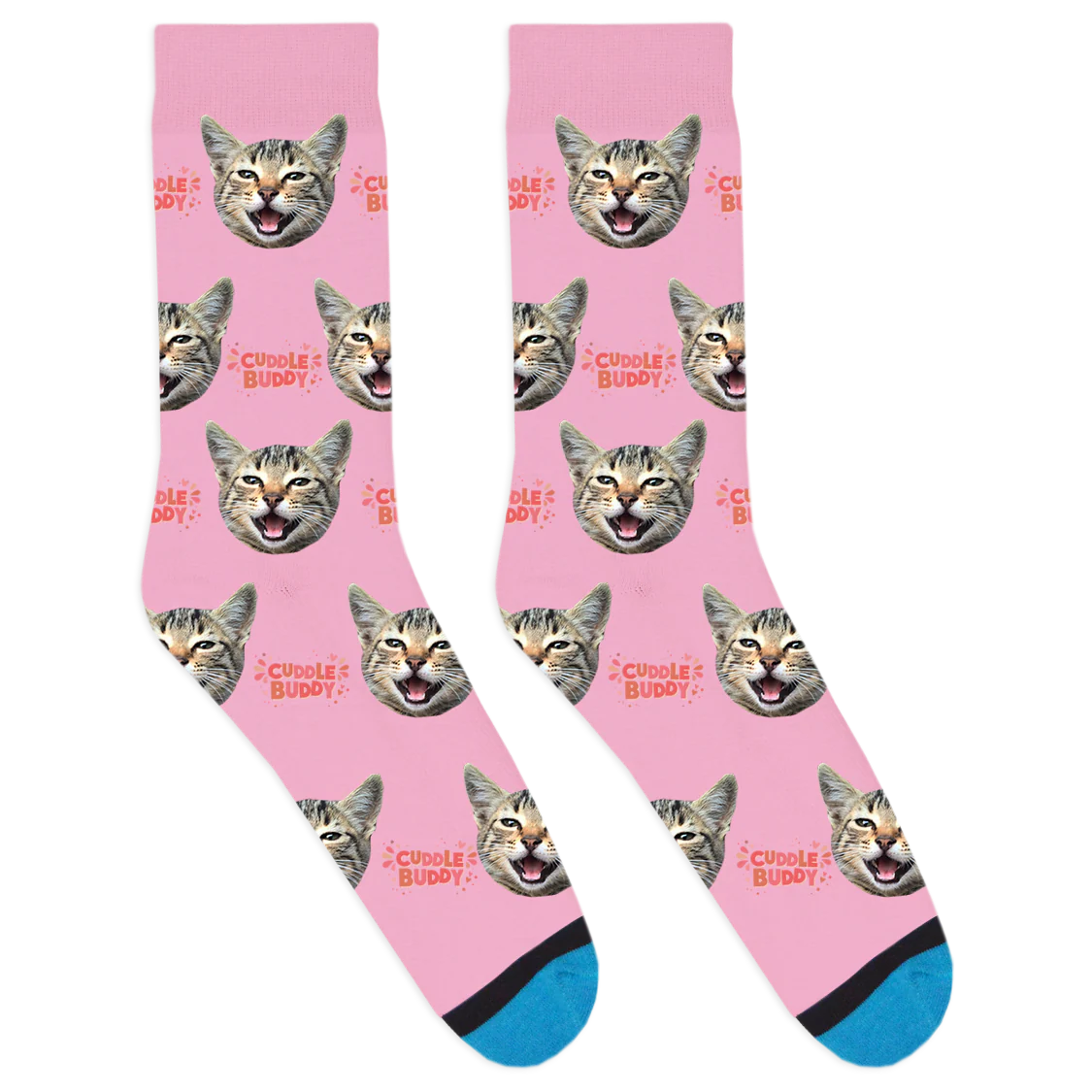 Custom Cuddle Buddy Pink Socks - Image 7