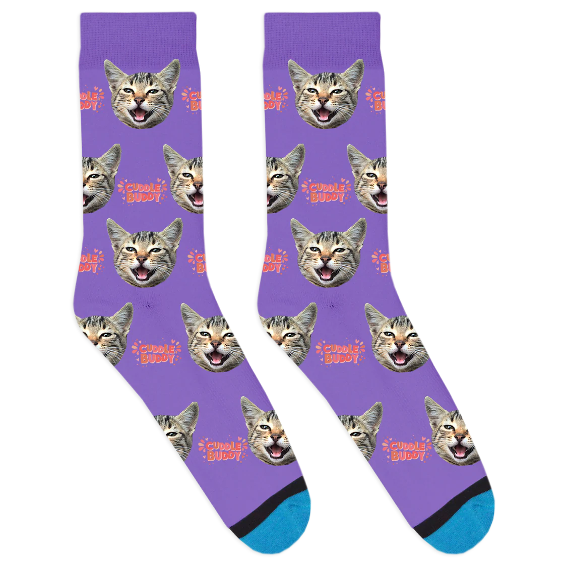 Custom Cuddle Buddy Pink Socks - Image 8