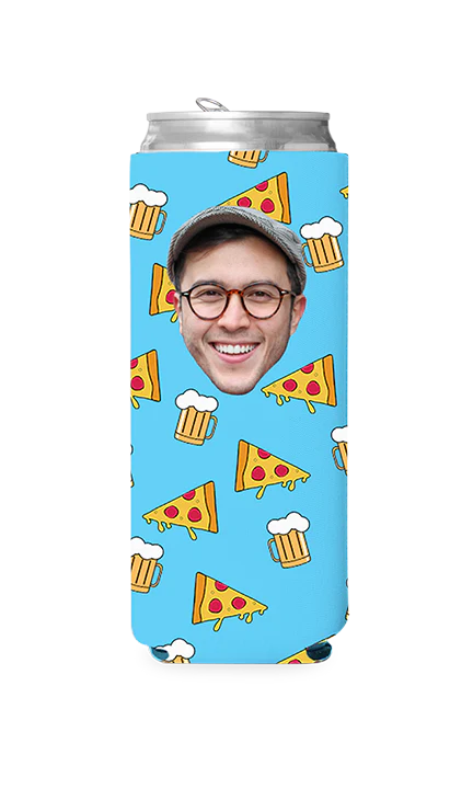 Custom Beer and Pizza Can Cooler - Image 3