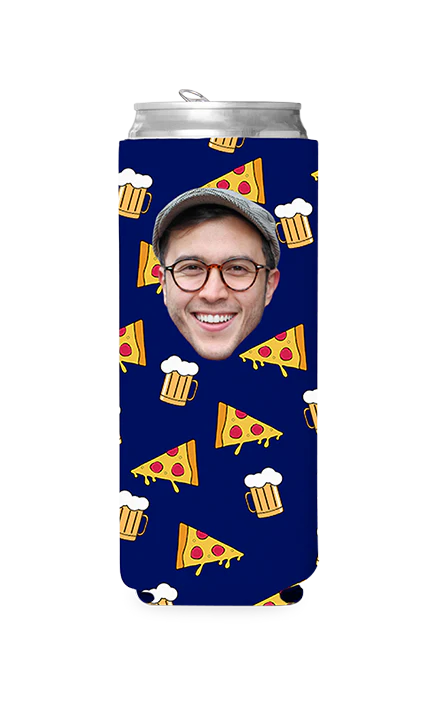 Custom Beer and Pizza Can Cooler - Image 4