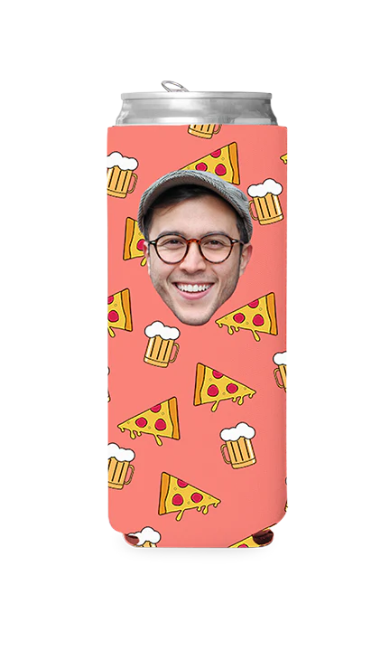 Custom Beer and Pizza Can Cooler - Image 5
