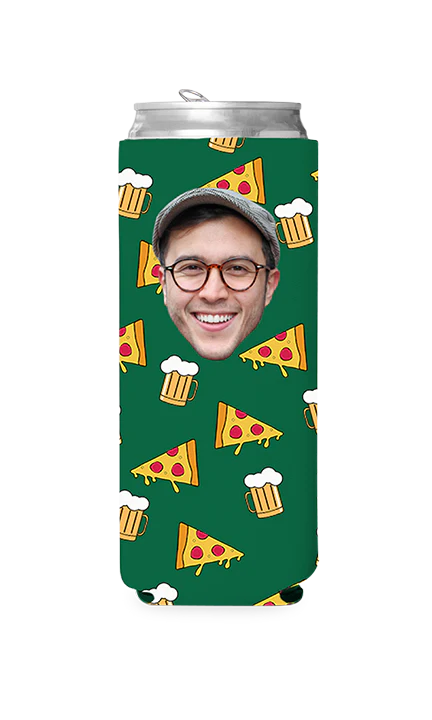 Custom Beer and Pizza Can Cooler - Image 6
