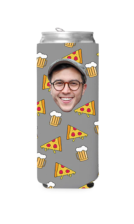 Custom Beer and Pizza Can Cooler - Image 7