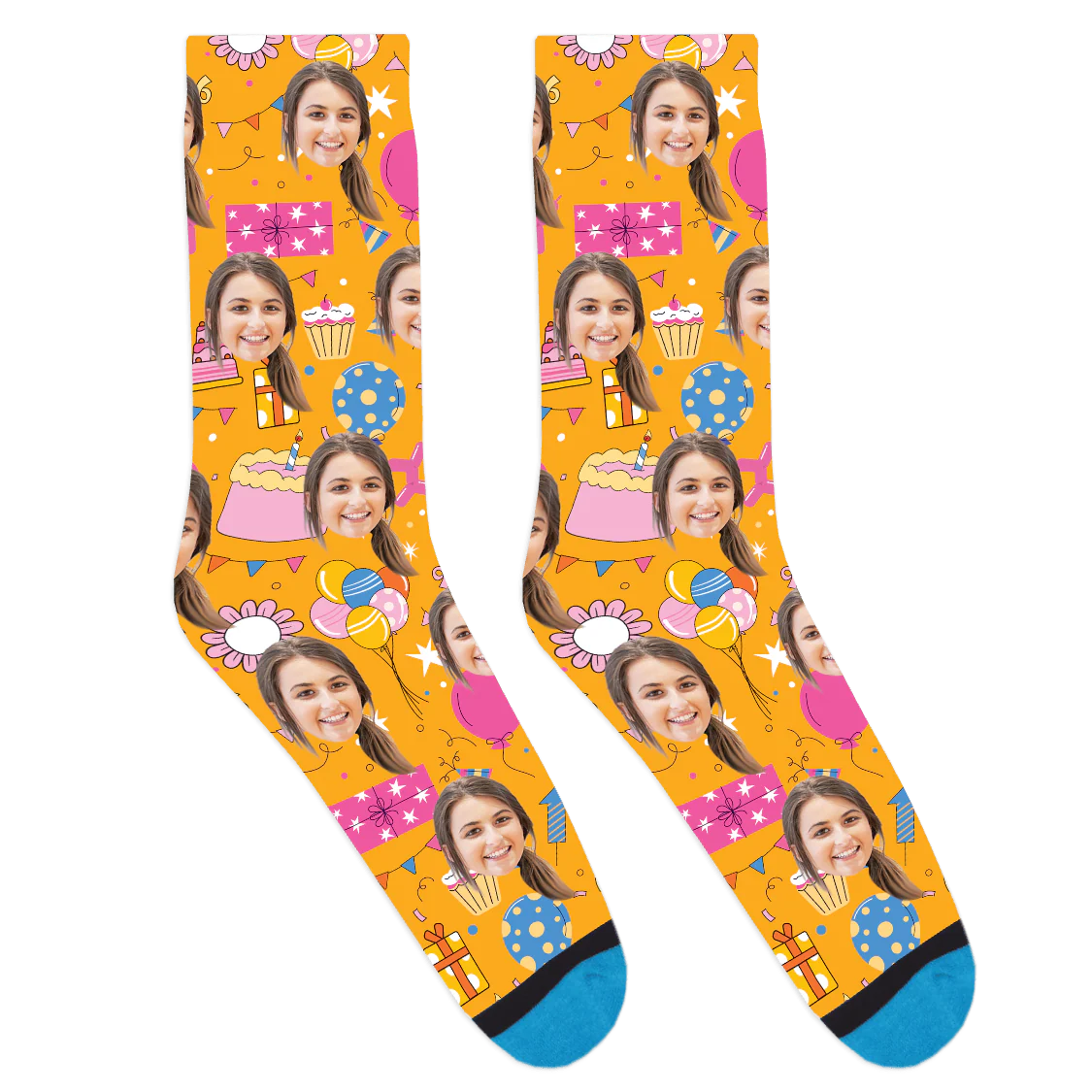 Custom Birthday Pattern Socks - Image 3