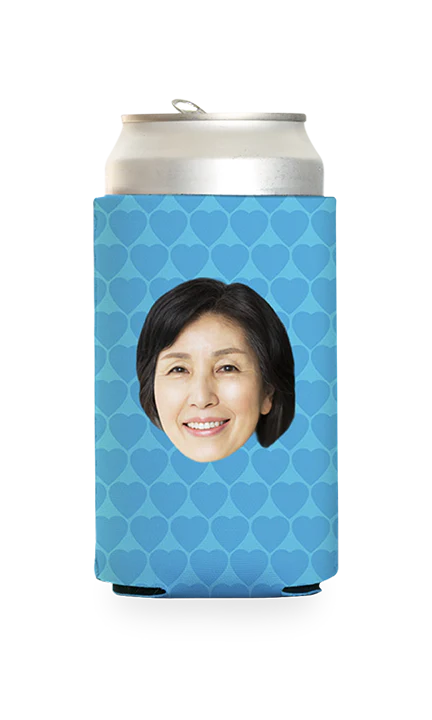 Custom Blue Hearts Can Cooler