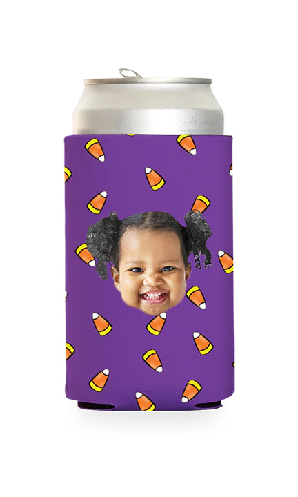 Custom Candy Corn Can Cooler