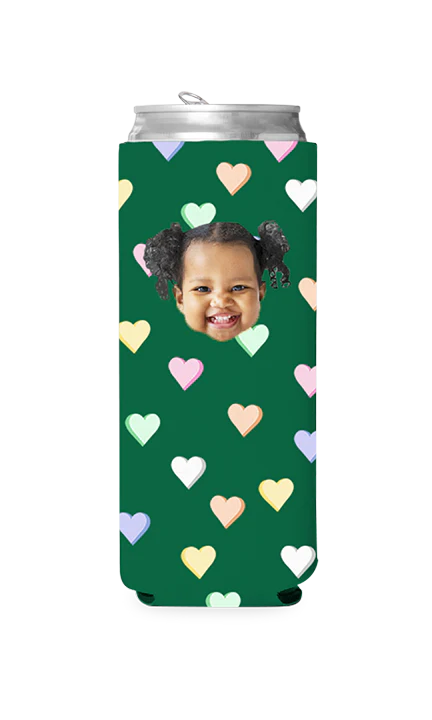 Custom Candy Hearts Can Cooler - Image 3