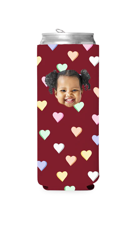Custom Candy Hearts Can Cooler - Image 4