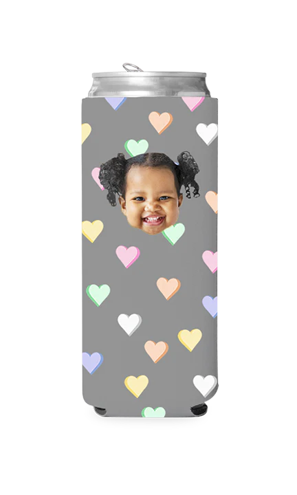 Custom Candy Hearts Can Cooler - Image 5