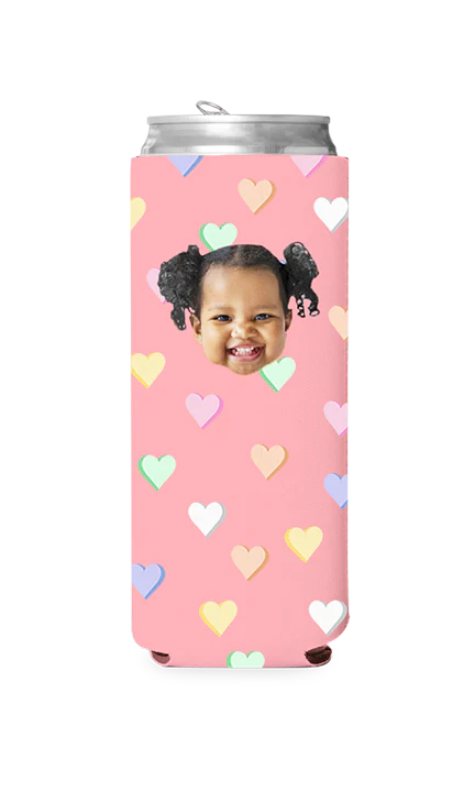 Custom Candy Hearts Can Cooler - Image 8