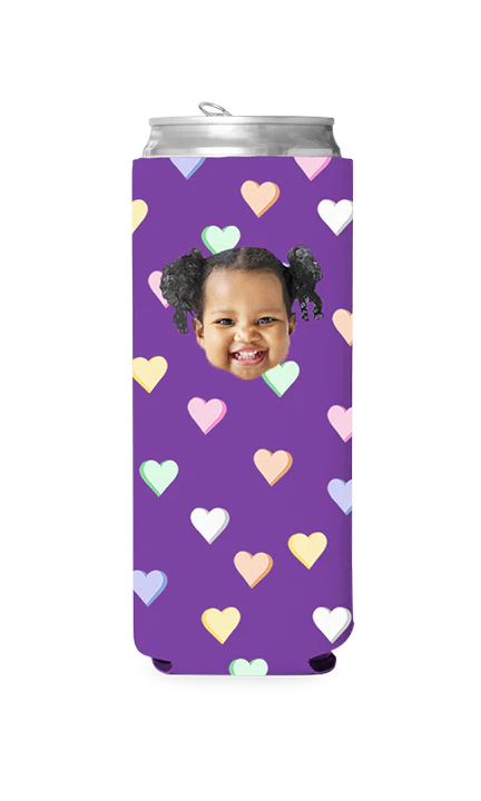Custom Candy Hearts Can Cooler - Image 9