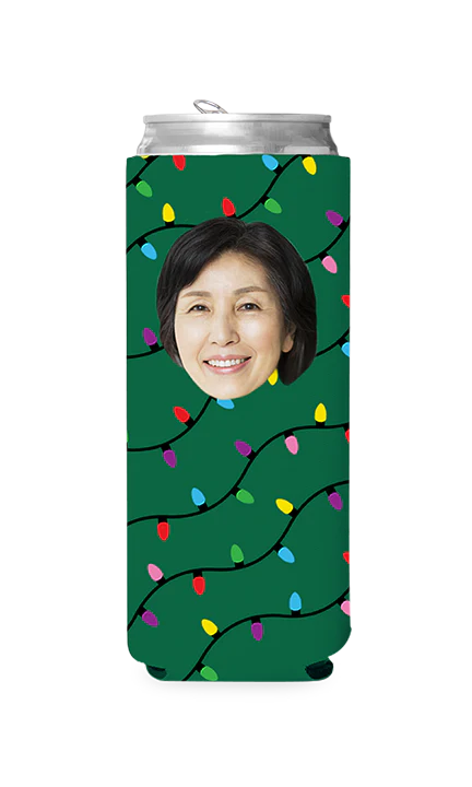 Custom Christmas Lights Can Cooler - Image 2