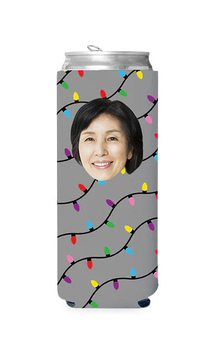 Custom Christmas Lights Can Cooler - Image 4