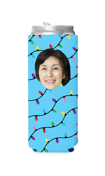 Custom Christmas Lights Can Cooler - Image 5