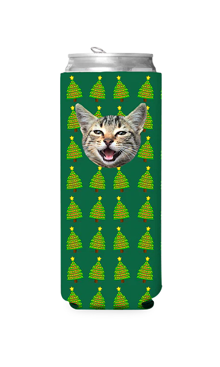 Custom Christmas Trees Can Cooler - Image 3