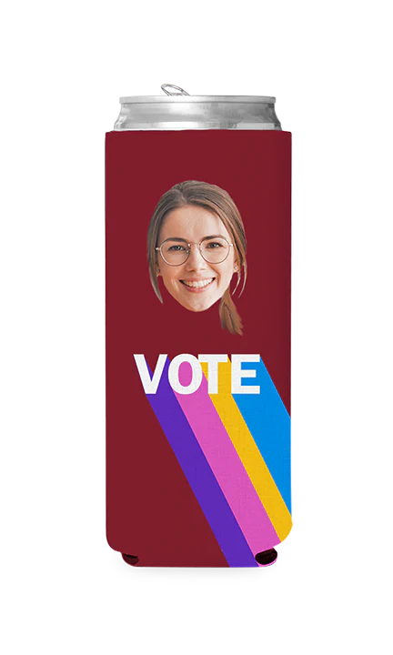 Custom Colorful Vote Can Cooler - Image 2