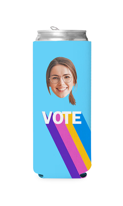 Custom Colorful Vote Can Cooler - Image 3