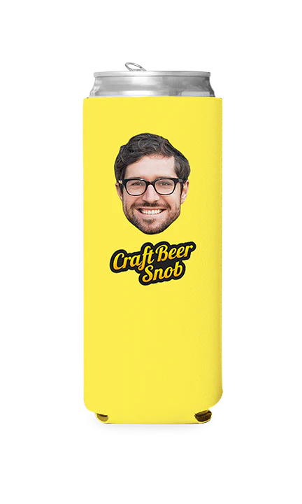 Custom Craft Beer Snob Can Cooler - Image 11