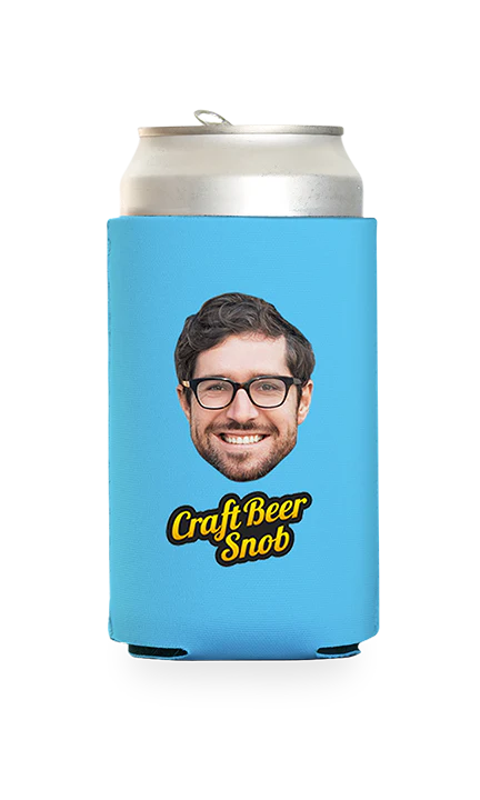 Custom Craft Beer Snob Can Cooler - Image 15