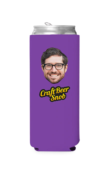 Custom Craft Beer Snob Can Cooler - Image 9