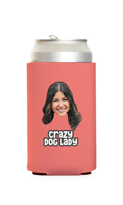 Custom Crazy Dog Lady Can Cooler